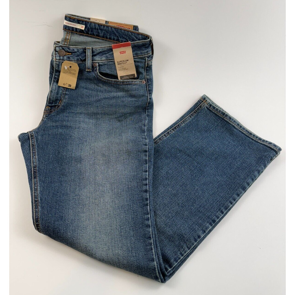 Levi's Women Super Low Bootcut Low Rise Zip Fly Stretch Jeans 23x32 Blue NWT